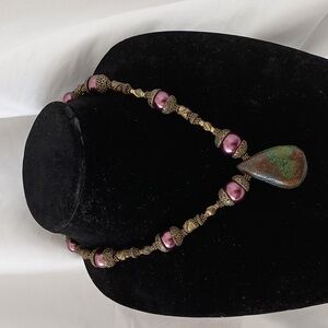 Turquoise and Pearl Necklace